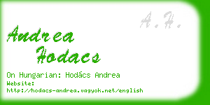 andrea hodacs business card