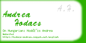 andrea hodacs business card